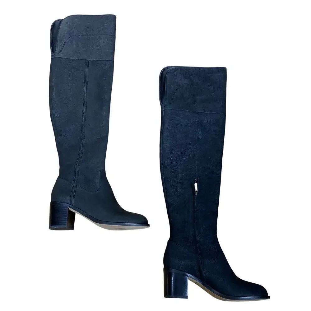 Sam Edelman Joplin Black Leather Over the Knee Boots Tall Size 6M